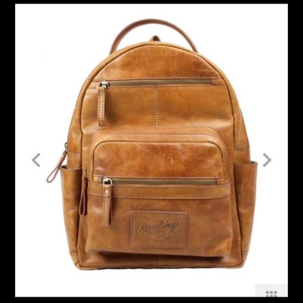 Rawlings Tan Vintage Leather Backpack